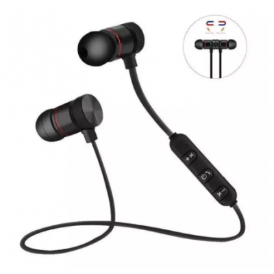M5 Wireless Bluetooth Earphones Sport Running Metal Magnetic With Mic